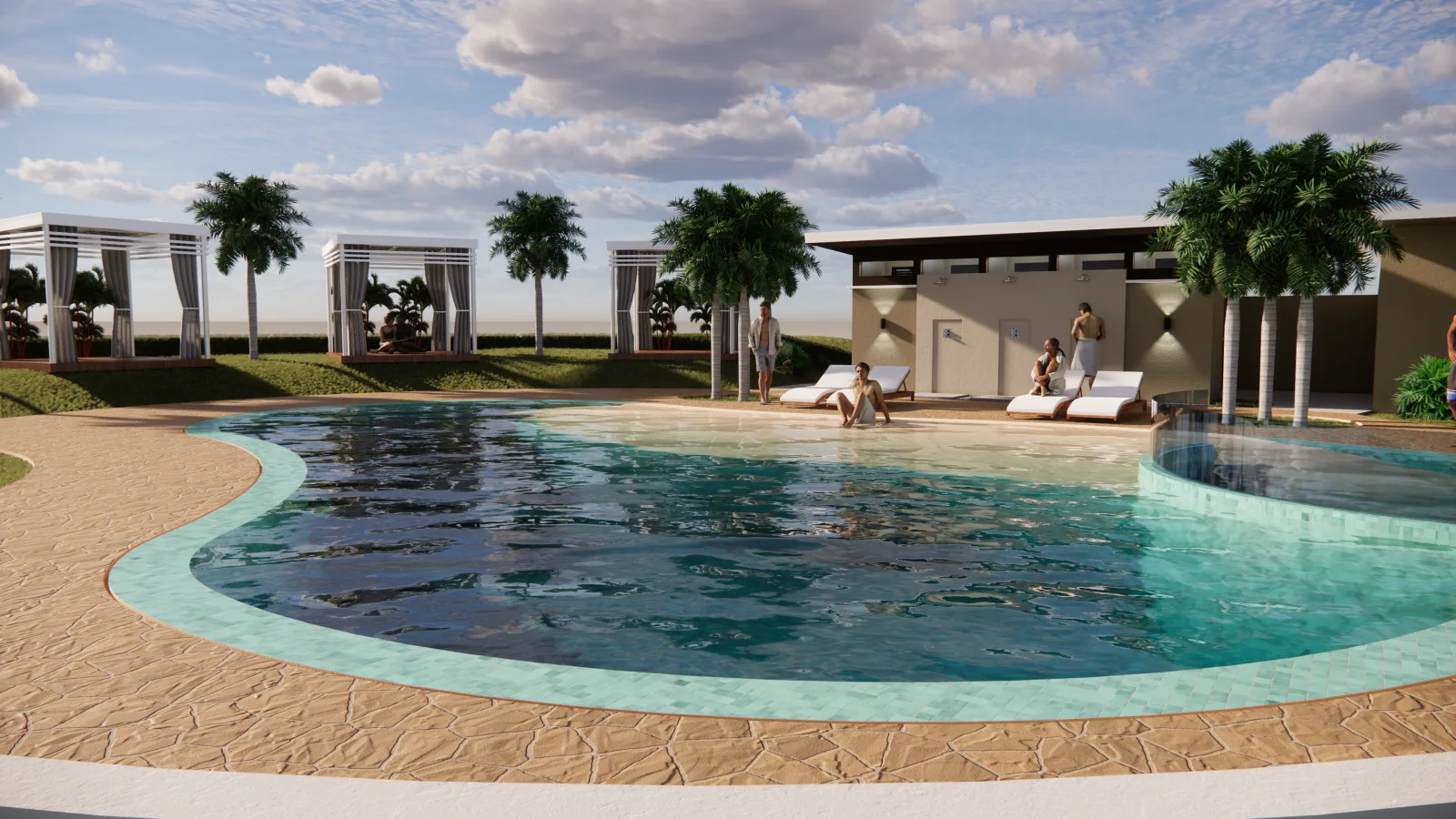 Resort-style swimming pool at Kaway’an Ecopark